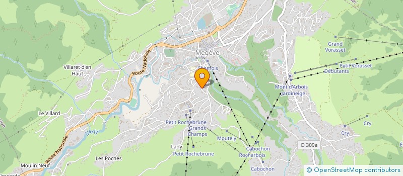 localisation de l'entreprise SYND COPRO LE MEGEBRUNE  MEGEVE