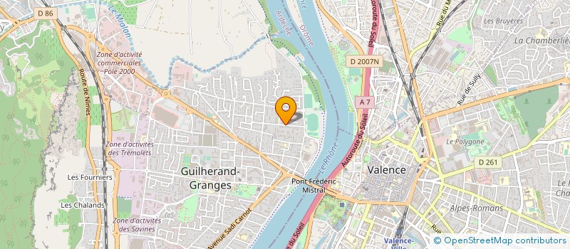 localisation de l'entreprise SYND COPRO LES MENHIRS  GUILHERAND-GRANGES