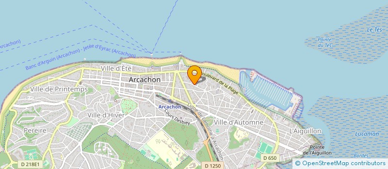 localisation de l'entreprise SYND COPRO RES CASINO à ARCACHON