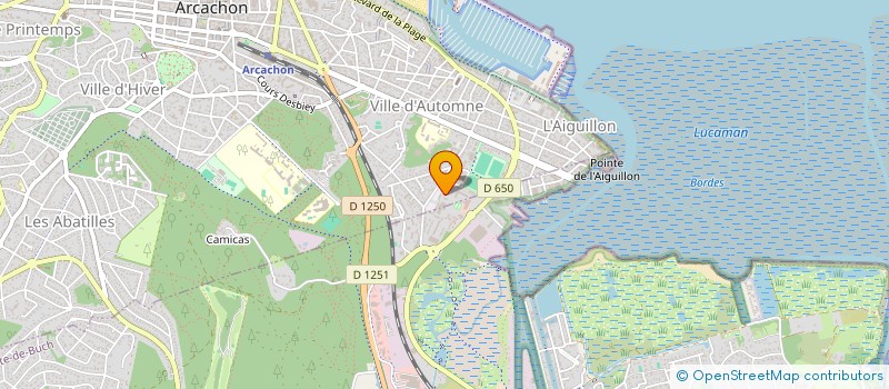 localisation de l'entreprise SYND COPRO RES CLUB DU LARGE  ARCACHON