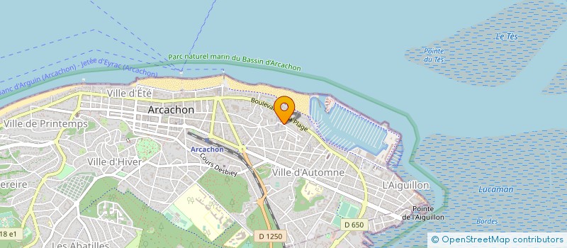 localisation de l'entreprise SYND COPRO RES DUNE PONTAC  ARCACHON