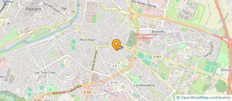 localisation de l'entreprise SYND COPRO RES LA GANTERIE  POITIERS