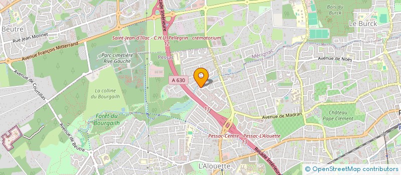 localisation de l'entreprise SYND COPRO RES LES CHENES  PESSAC