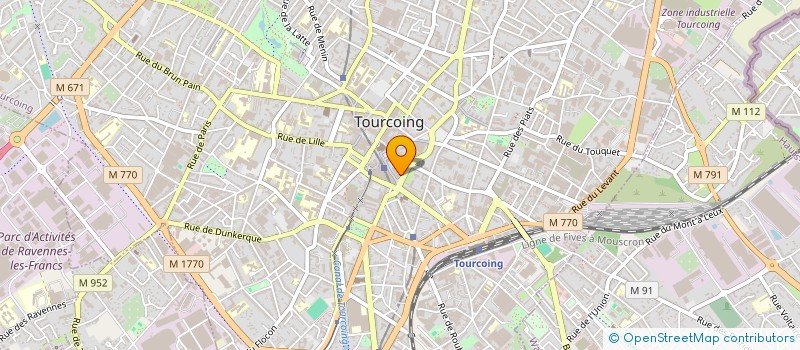 localisation de l'entreprise SYND COPRO RES PARKING F2 CARNOT  TOURCOING