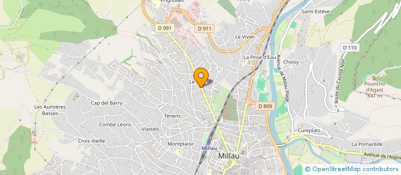 localisation de l'entreprise SYND COPRO RES PETIT MONTMARTRE  MILLAU