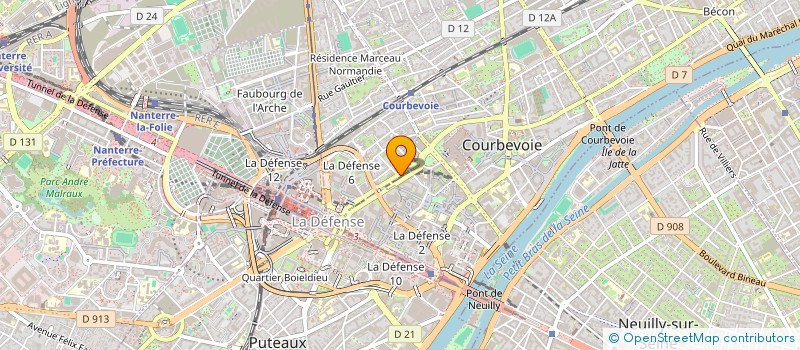 localisation de l'entreprise SYND COPRO RES SIRENE à COURBEVOIE