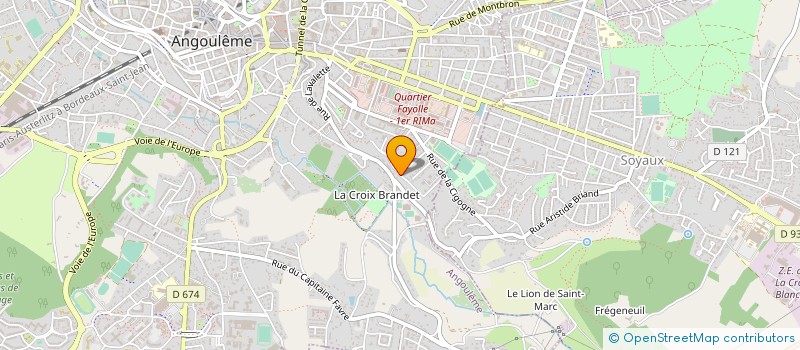 localisation de l'entreprise SYND COPRO RESIDENCE CROIX BRANDET à ANGOULEME