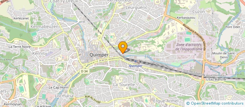 localisation de l'entreprise SYND COPRO RESIDENCE HIPPODROME  QUIMPER