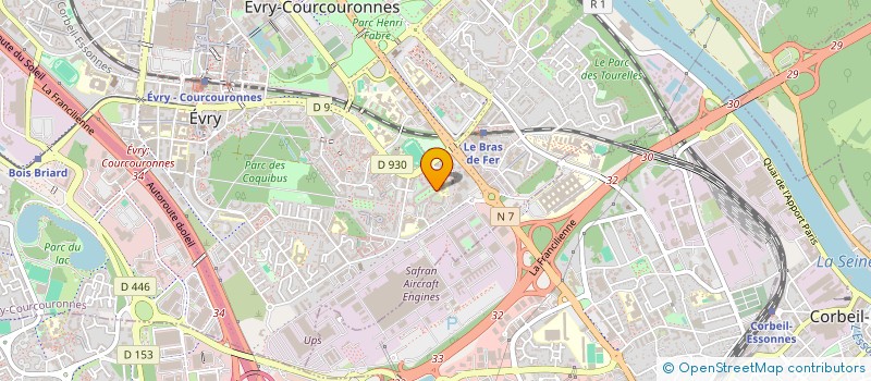 localisation de l'entreprise SYND COPRO RESIDENCE LA ROSERAIE  EVRY-COURCOURONNES