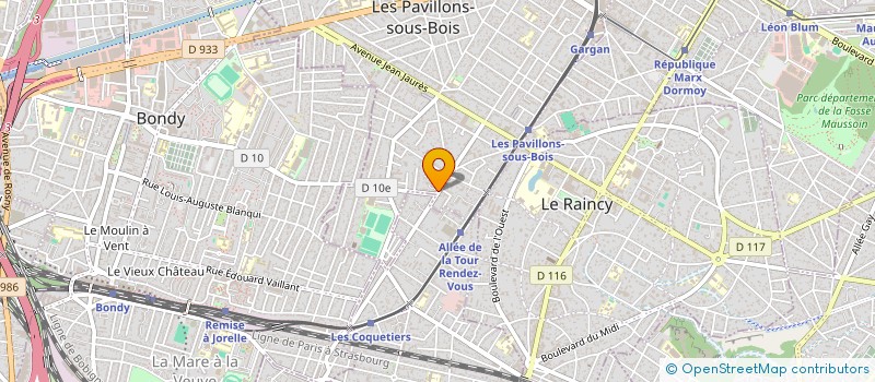 localisation de l'entreprise SYND COPRO RESIDENCE LES CHENES à LES PAVILLONS-SOUS-BOIS