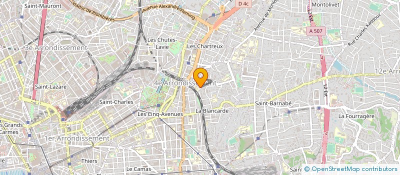 localisation de l'entreprise SYND COPRO ROQUEBRUNE à MARSEILLE