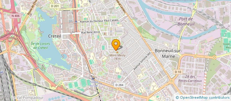 localisation de l'entreprise SYND COPROP 1 A 7 ALL BUTTE BLANCHE  CRETEIL