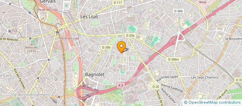 localisation de l'entreprise SYND COPROP 101 RUE PIERRE CURIE à BAGNOLET