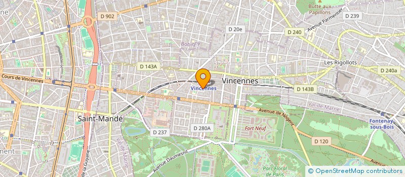 localisation de l'entreprise SYND COPROP 14 RUE VILLEBOIS MAREUIL à VINCENNES