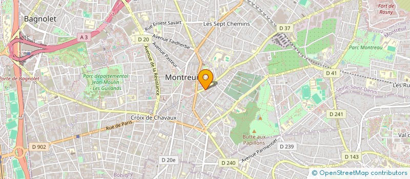 localisation de l'entreprise SYND COPROP 16 ET 18 RUE DE ROSNY  MONTREUIL