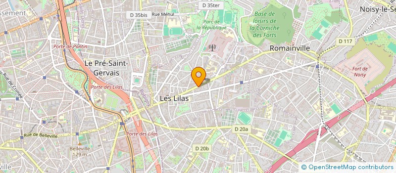 localisation de l'entreprise SYND COPROP 164 & 166 RUE DE PARIS à LES LILAS