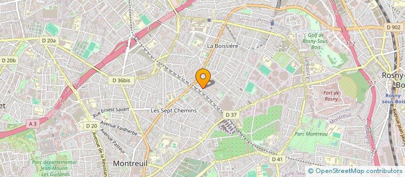 localisation de l'entreprise SYND COPROP 2 A 4 RUE EMILE BEAUFILS à MONTREUIL