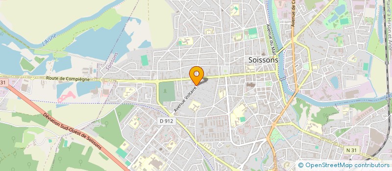 localisation de l'entreprise SYND COPROP 2 AV VOLTAIRE à SOISSONS