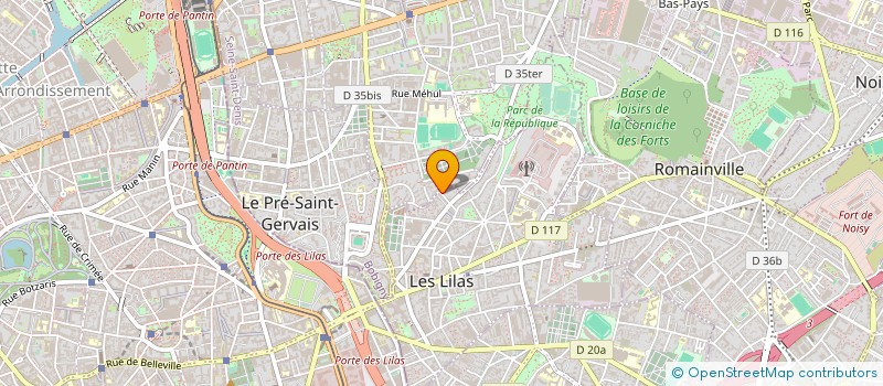 localisation de l'entreprise SYND COPROP 20 RUE DE BELLEVUE à LES LILAS