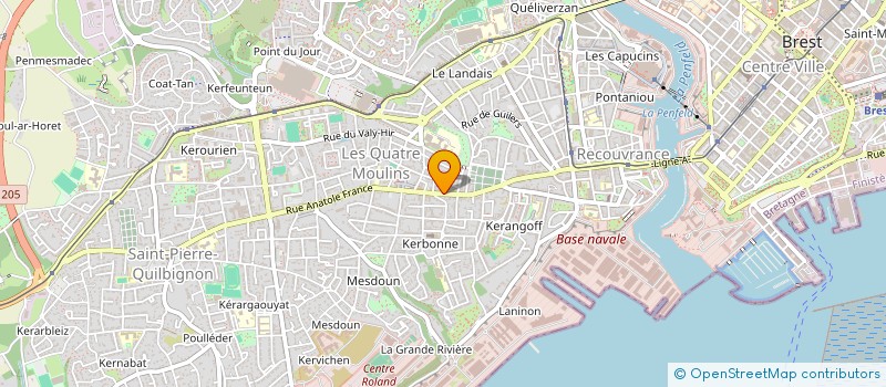 localisation de l'entreprise SYND COPROP 220 R ANATOLE FRANCE  BREST