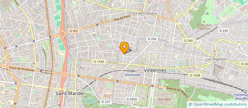 localisation de l'entreprise SYND COPROP 23T RUE DE BELFORT à VINCENNES