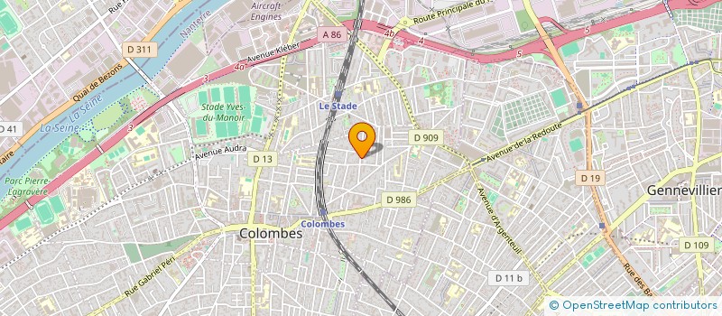 localisation de l'entreprise SYND COPROP 26 RUE JACQUES LOUIS BERNIER  COLOMBES