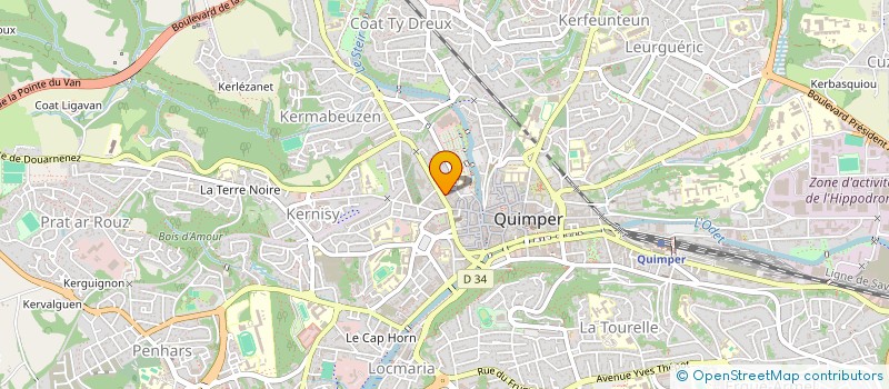 localisation de l'entreprise SYND COPROP 3 PL DE LOCRONAN  QUIMPER