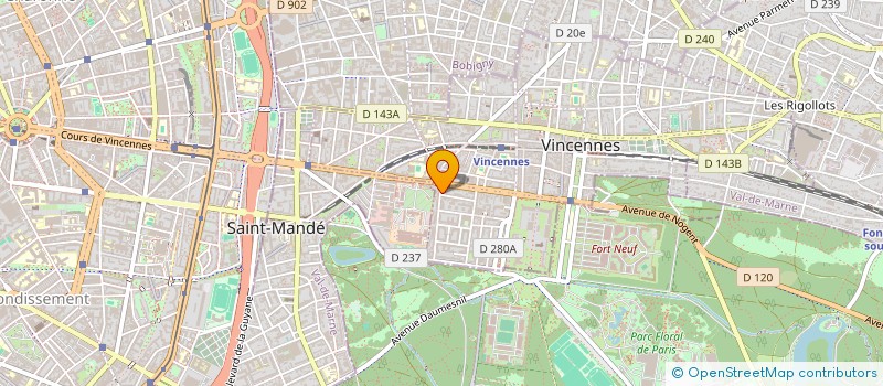 localisation de l'entreprise SYND COPROP 5 AV DU PETIT PARC à VINCENNES