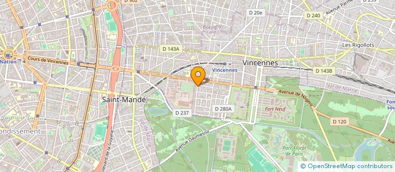 localisation de l'entreprise SYND COPROP 7 AV DU PETIT PARC à VINCENNES