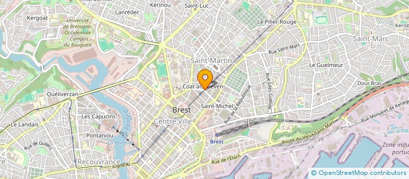 localisation de l'entreprise SYND COPROP CTRE COMMERC COAT AR GUEVEN à BREST