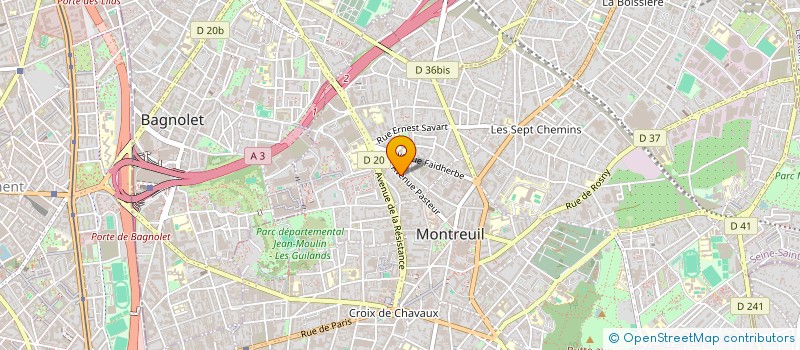 localisation de l'entreprise SYND COPROP DES 53 & 55 AV PASTEUR à MONTREUIL