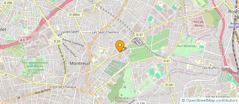 localisation de l'entreprise SYND COPROP DU 119 RUE DE ROSNY à MONTREUIL