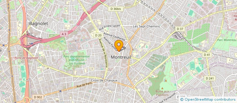 localisation de l'entreprise SYND COPROP DU 14 AV PASTEUR à MONTREUIL