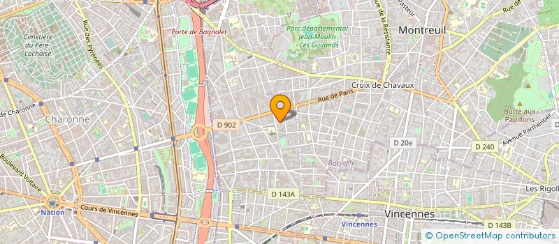 localisation de l'entreprise SYND COPROP DU 14 RUE BARA à MONTREUIL