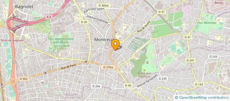 localisation de l'entreprise SYND COPROP DU 14T A 20 R GASTON LAURIAU à MONTREUIL