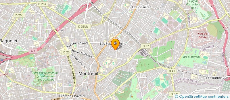 localisation de l'entreprise SYND COPROP DU 16 AU 20 RUE ROCHEBRUNE à MONTREUIL