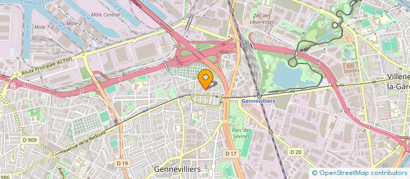 localisation de l'entreprise SYND COPROP DU 17 AV DE LA GARE à GENNEVILLIERS