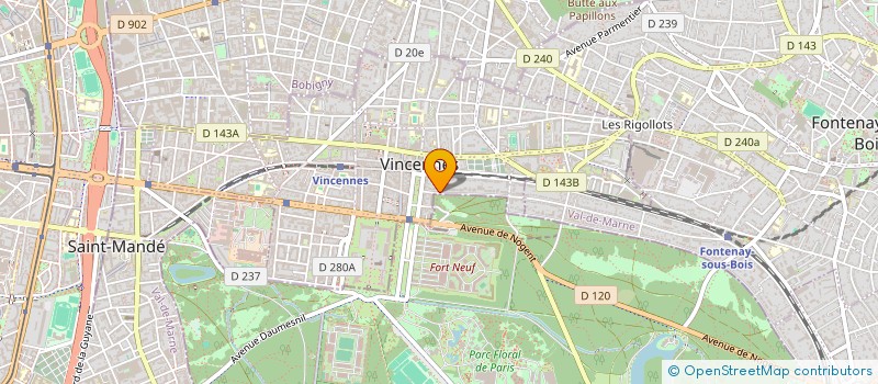 localisation de l'entreprise SYND COPROP DU 17 AVENUE FOCH à VINCENNES