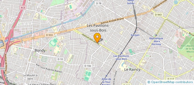 localisation de l'entreprise SYND COPROP DU 2 BIS AV JEAN JAURES à LES PAVILLONS-SOUS-BOIS
