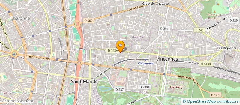 localisation de l'entreprise SYND COPROP DU 2 RUE DES LAITIERES à VINCENNES