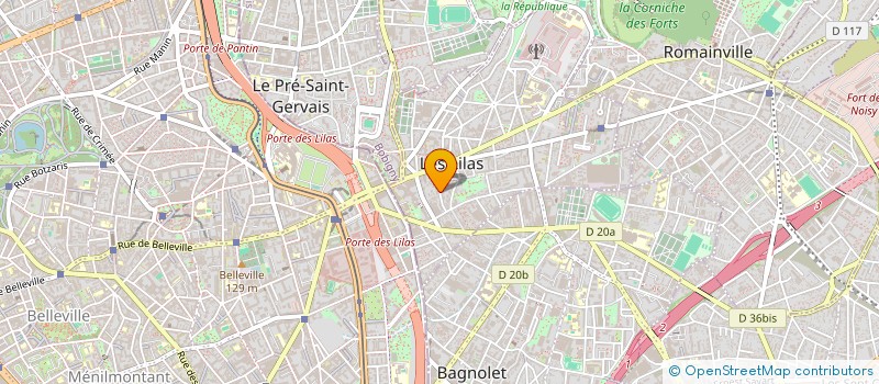 localisation de l'entreprise SYND COPROP DU 22 R DU COQ FRANCAIS à LES LILAS