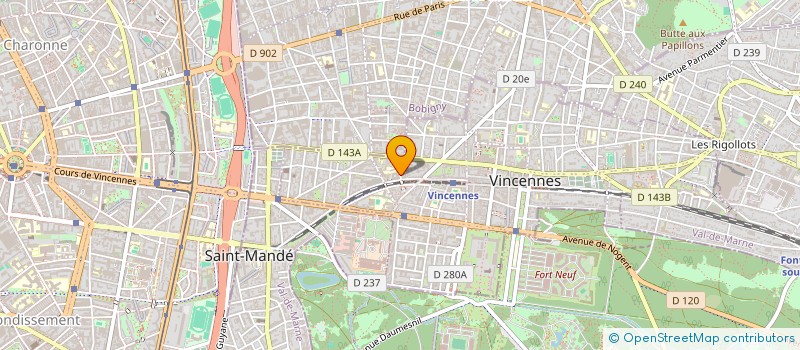 localisation de l'entreprise SYND COPROP DU 2BIS RUE DE L'EGALITE à VINCENNES