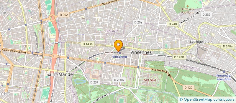 localisation de l'entreprise SYND COPROP DU 2O AV AUBERT à VINCENNES