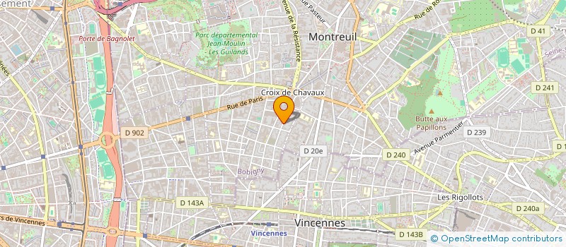 localisation de l'entreprise SYND COPROP DU 33 RUE KLEBER à MONTREUIL