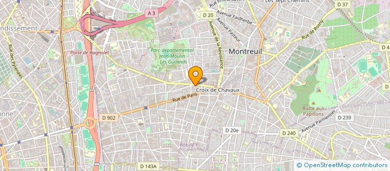 localisation de l'entreprise SYND COPROP DU 35 BD DE CHANZY  MONTREUIL