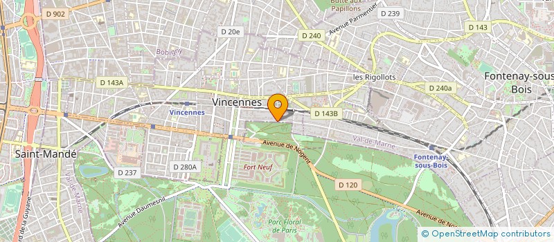 localisation de l'entreprise SYND COPROP DU 41 AV FOCH à VINCENNES