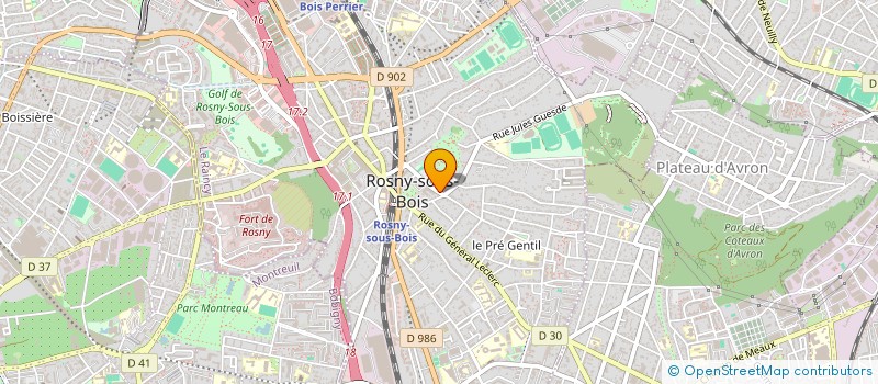 localisation de l'entreprise SYND COPROP DU 45 RUE ROCHEBRUNE à ROSNY-SOUS-BOIS