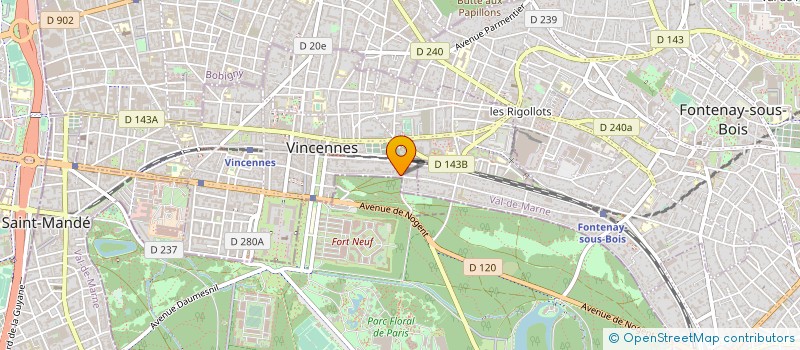 localisation de l'entreprise SYND.COPROP DU 53 AV FOCH à VINCENNES