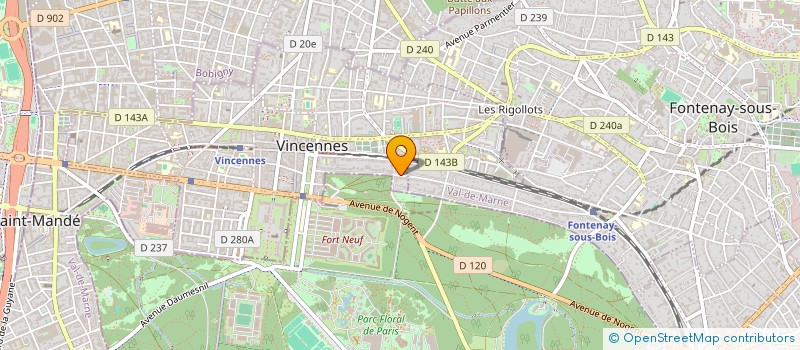 localisation de l'entreprise SYND COPROP DU 57 AV FOCH à VINCENNES