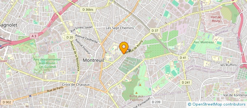 localisation de l'entreprise SYND COPROP DU 87 RUE DE ROSNY à MONTREUIL